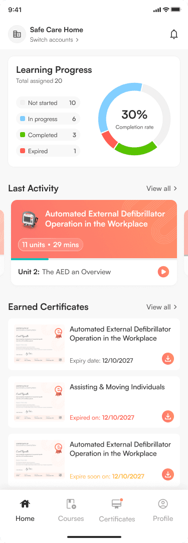 Mobile App Screen experience